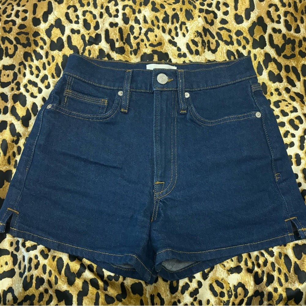 high rise shorts by frame